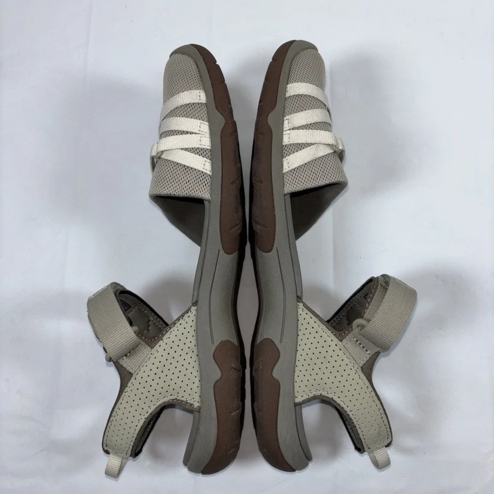 Teva Shoes Womens 9.5 Taupe Tirra CT Ankle Straps Numa Print Mesh Closed 1106837